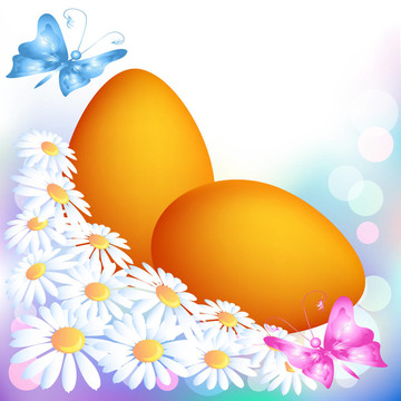 帶花的復(fù)活節(jié)彩蛋