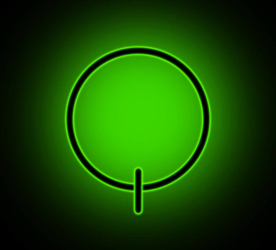 綠色電源按鈕