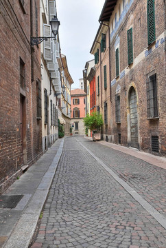 小巷。皮亞琴察。Emilia Romagna。意大利.