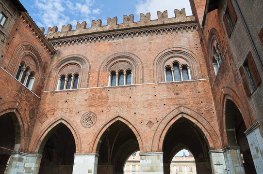市政廳。皮亞琴察。Emilia Romagna。意大利.