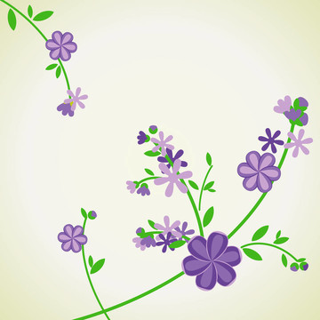 藍色背景下的藍色花朵圖