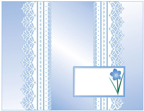 蕾絲；緞子；勿忘我花