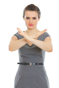 現(xiàn)代商業(yè)女性展示停止姿態(tài)