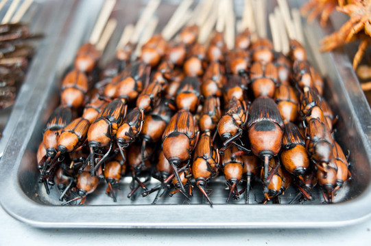 油炸昆蟲；中國(guó)地方小吃