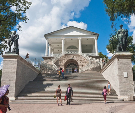 俄羅斯.圣彼德堡。Tsarskoe Selo（Pushkin）。凱瑟琳公園的卡梅倫畫廊。
