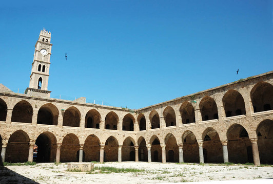 奧斯曼的標志性建筑-- Khan El Umdan在阿卡；以色列