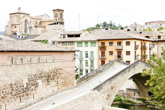 圣米格爾教堂橋Puente de la卡索；Estella；路圣地亞哥-德孔波斯特拉；Navarre