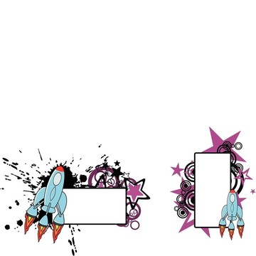 飛船的卡通copyspace8