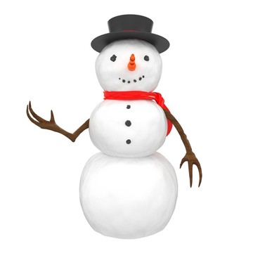 3D雪人帽子和圍巾