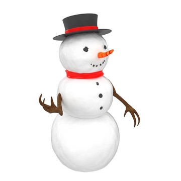 3D雪人帽子和圍巾