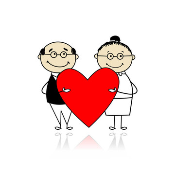 情人節(jié)。夫婦與大紅心為您設(shè)計(jì)