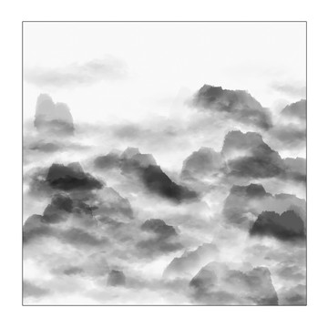 水墨山水畫 古風(fēng)裝飾畫