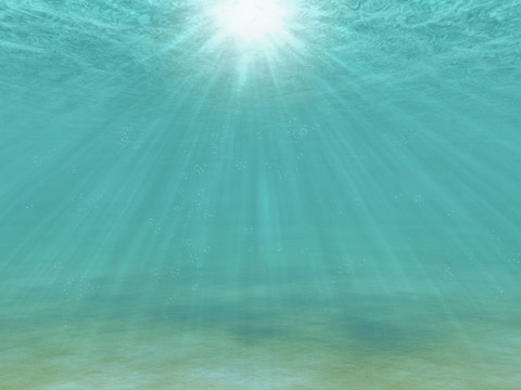 太陽光線水下場景