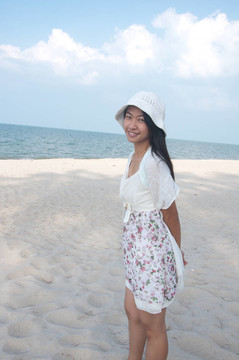 海灘上的美女