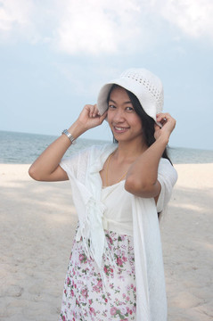 海灘上的美女