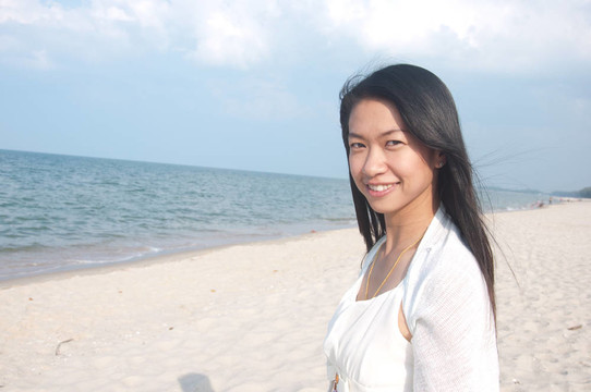 海灘上的美女