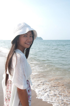 海灘上的美女