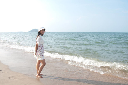 海灘上的美女