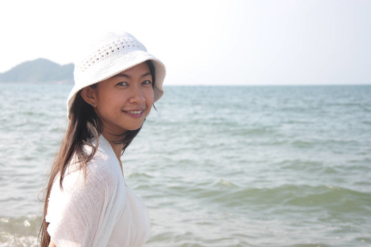 海灘上的美女