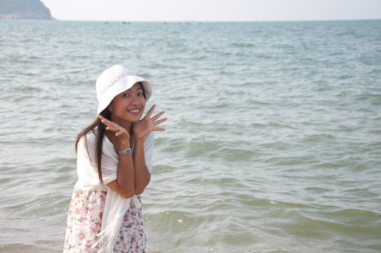 海灘上的美女