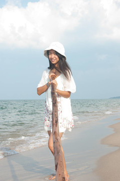 海灘上的美女