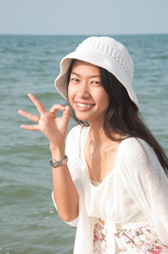 海灘上的美女