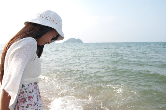 海灘上的美女