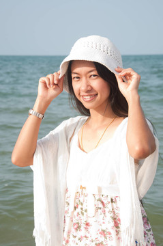 海灘上的美女