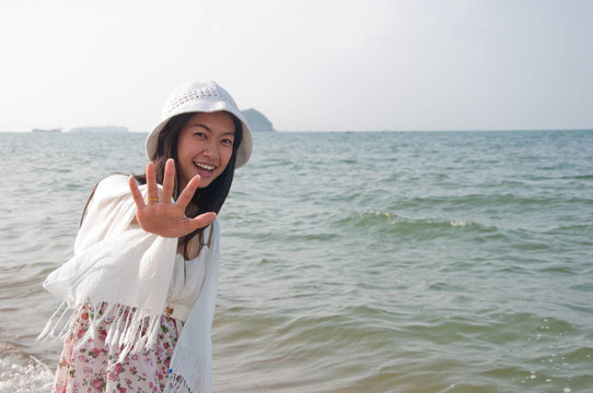 海灘上的美女