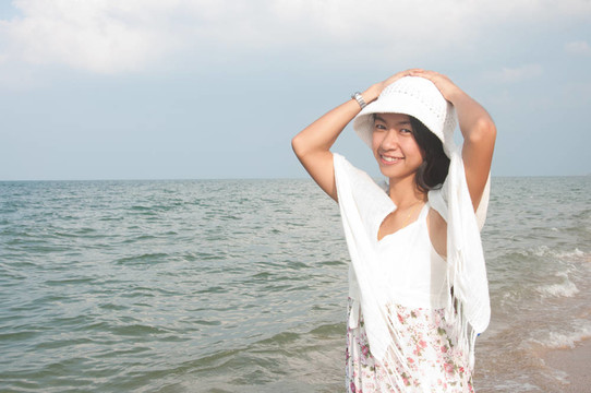 海灘上的美女