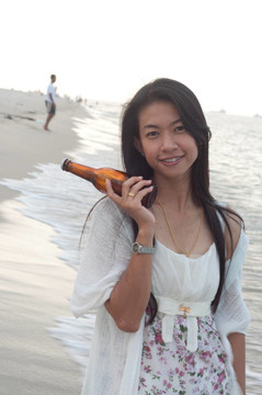 海灘上的美女