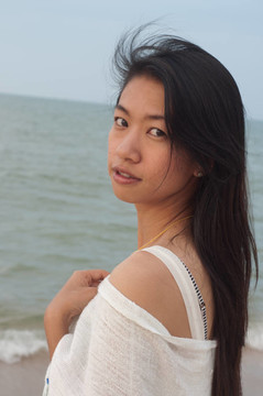 海灘上的美女