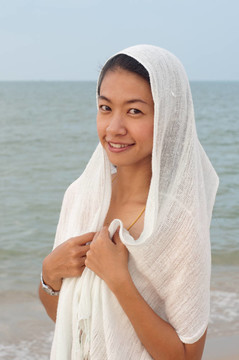 海灘上的美女