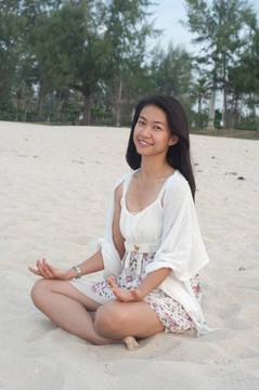 海灘上的美女