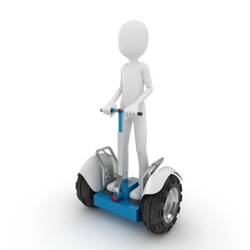 3D男子電動滑板車