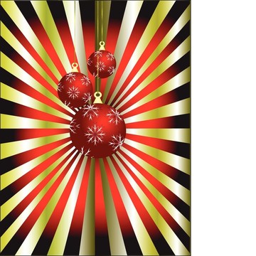 一個抽象的圣誕紅的小玩意插畫