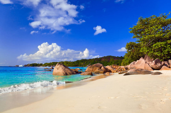 Anse Lazio在塞舌爾的海灘