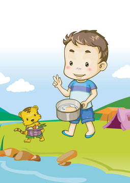 孩子們與自然