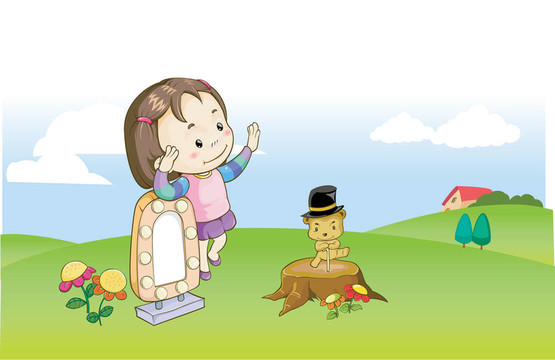 孩子們與自然