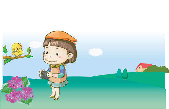 孩子們與自然