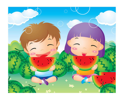 孩子們與自然