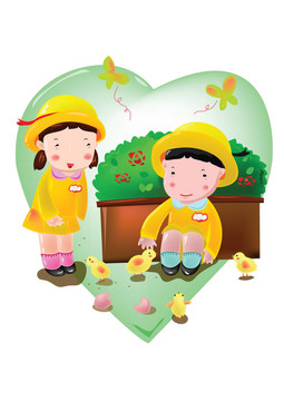孩子們與自然