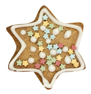 星星姜餅白色隔離與裁剪路徑