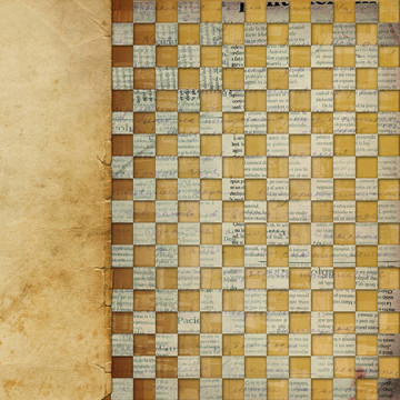 復古的背景與格子棋裝飾
