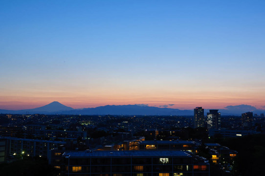 富士山黃昏