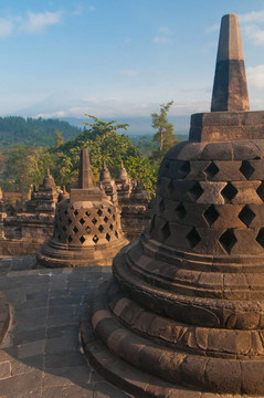 婆羅浮屠寺；印度尼西亞中心java；