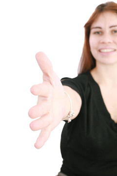 商業(yè)女性握手