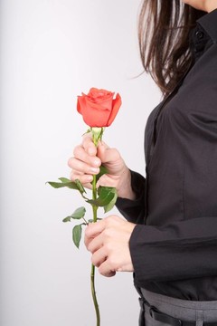 手上有花的女人細(xì)節(jié)