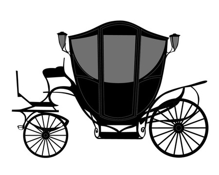 剪影的馬車