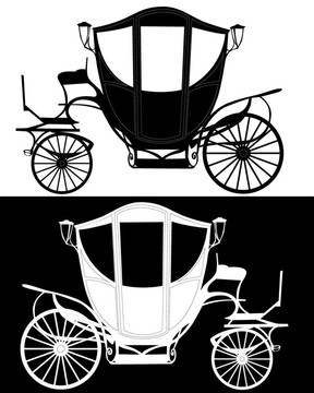 剪影的馬車